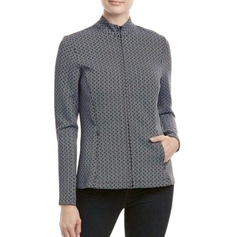 J McLaughlin‎ Geometric Print Zip Up Athletic Yoga Jacket Women's Size S
